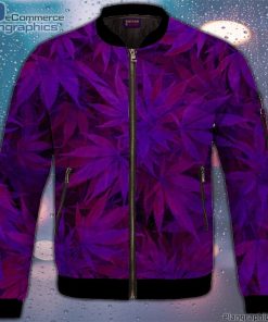 purple haze trippy marijuana hemp 420 bomber jacket gL5IM