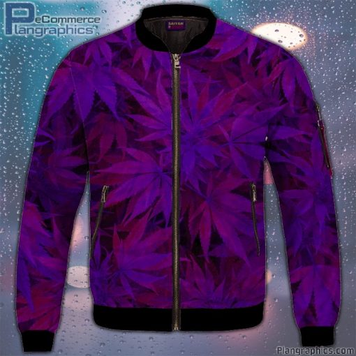 purple haze trippy marijuana hemp 420 bomber jacket gL5IM