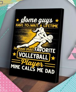 some guys have to wait a lifetime volleyball matte wall art canvas and poster f0HhO
