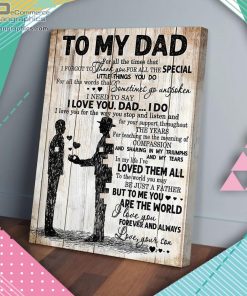 to my dad son matte wall art canvas and poster 2ny9D