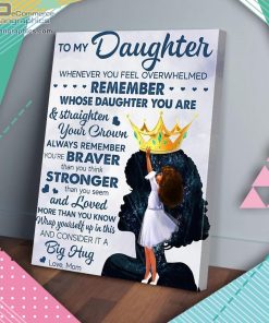 to my daughter mom black queen matte wall art canvas and poster 9bpyZ