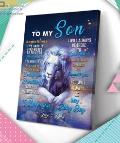 to my son lion dad matte wall art canvas and poster 1yiAu