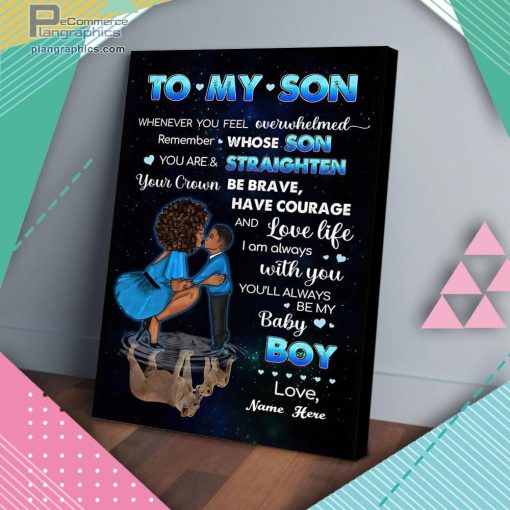 to my son mom lion matte wall art canvas and poster ZhvQL