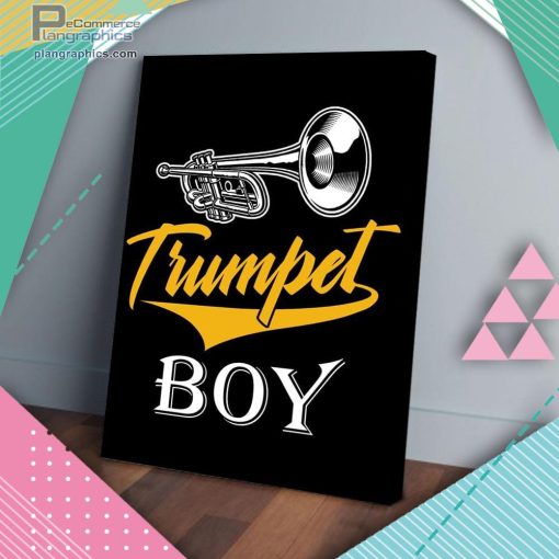 trumpet boy matte wall art canvas and poster bi177