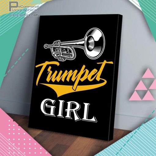 trumpet girl matte wall art canvas and poster iHs9x