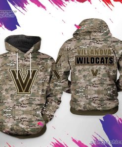 villanova wildcats ncaa camo veteran 3d printed hoodie 9l40G