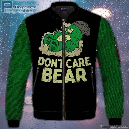 we dont care bear parody high on marijuana 420 bomber jacket U4ycj