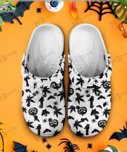 weed halloween pumpkin pattern crocs classic clog YAX52