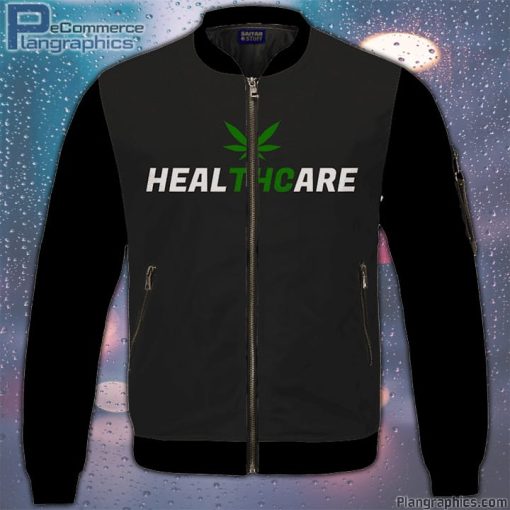 weed thc healthcare dope vector marijuana black bomber jacket 40Vp2