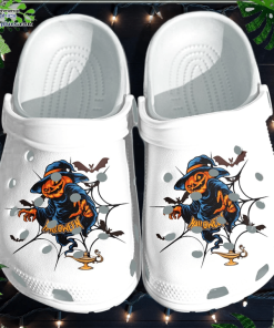 witch pumpkin spider web shoes clog halloween crocs crocband clog T9B74