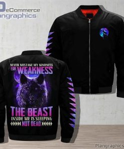 wolves at the door never mistake my kindness for weakness the beast bomber jacket native P0bkL