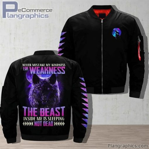 wolves at the door never mistake my kindness for weakness the beast bomber jacket native P0bkL