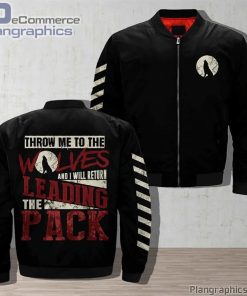 wolves at the door throw me to the wolves leading the pack bomber jacket native tFMgM