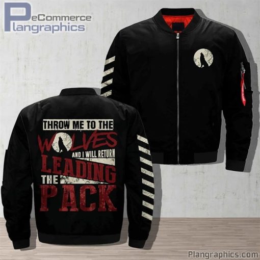 wolves at the door throw me to the wolves leading the pack bomber jacket native tFMgM