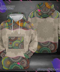 wyoming state mandala 3d printed hoodie cTh38