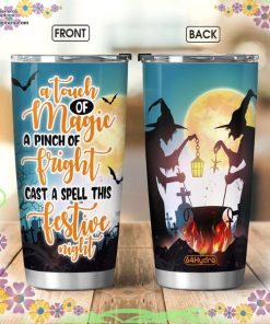 a touch of magic a pinch of fright cast a spell this festive nighttrick or treat tumbler 1 8yH2v