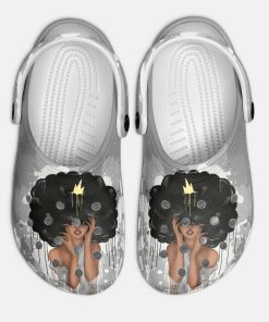 afro queen black girl african american crocs classic clogs shoes togopx