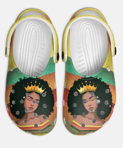 afro queen retro black girl crocs classic clogs shoes datx1m
