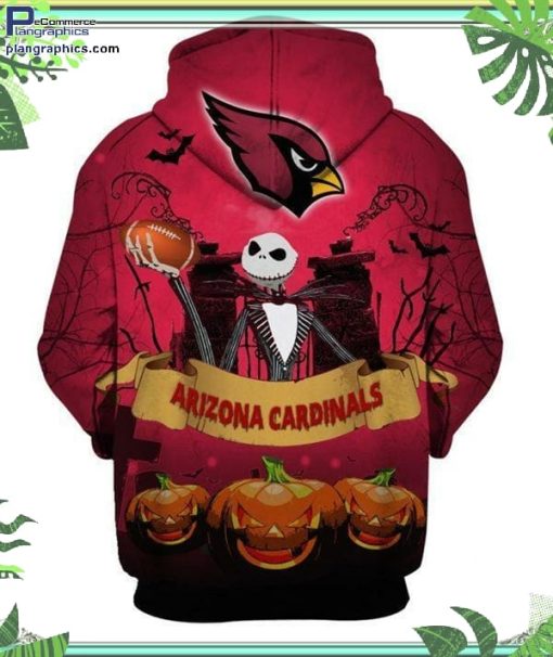 arizona cardinals nfl jack skellington halloween hoodie and zip hoodie au3bo
