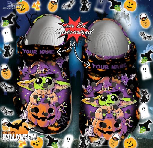 baby yoda halloween pumpkin crocs shoes brQK5