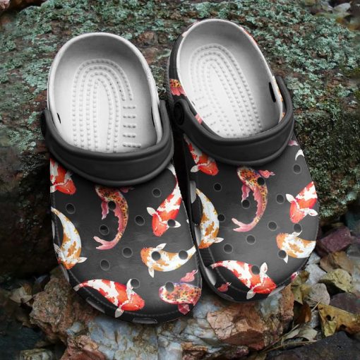 beautiful fish pattern crocs clog shoes lzax9e