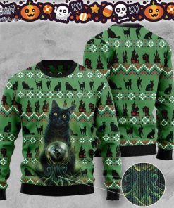 black cat halloween ugly sweater 25 IZUiT