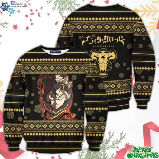 black clover christmas unisex all over print sweater NE4yC
