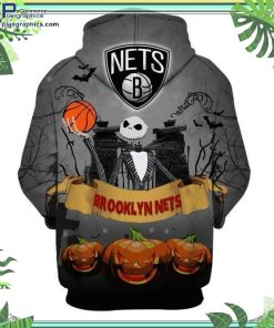 brooklyn nets nba jack skellington halloween hoodie and zip hoodie S9RKp