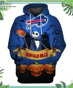 buffalo bills nfl jack skellington halloween hoodie and zip hoodie Xspfx