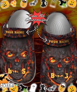 buffalo bills skull lava halloween crocs shoes biGbz