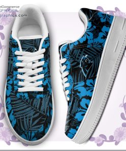 carolina panthers nfl hibiscus hawaiian flowers air force 1 af1 sneakers shoes 21 y6mt8