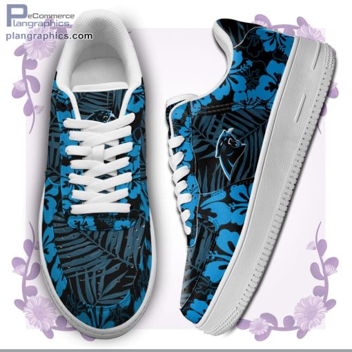 carolina panthers nfl hibiscus hawaiian flowers air force 1 af1 sneakers shoes 21 y6mt8