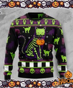 cat pumpkin halloween ugly sweater 34 cy8h3