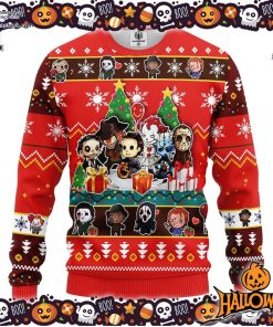 chibi horror halloween ugly sweater 35 sgXua