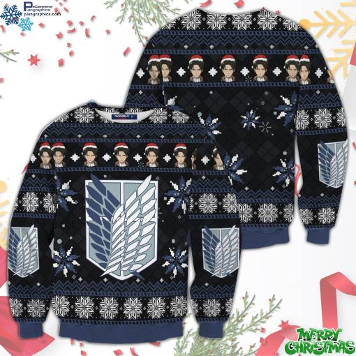 christmas capt levi unisex all over print sweater lss0G