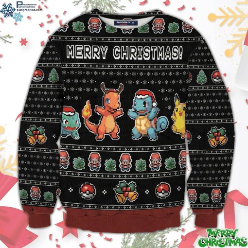 christmas pokemon unisex all over print sweater MAYwJ