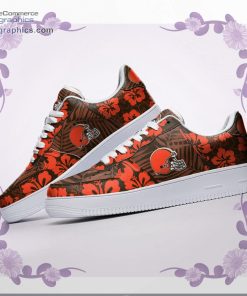 cleveland browns nfl hibiscus hawaiian flowers air force 1 af1 sneakers shoes 46 NWiB2
