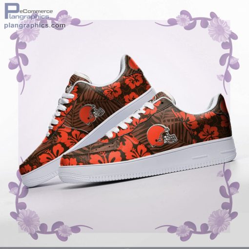 cleveland browns nfl hibiscus hawaiian flowers air force 1 af1 sneakers shoes 46 NWiB2