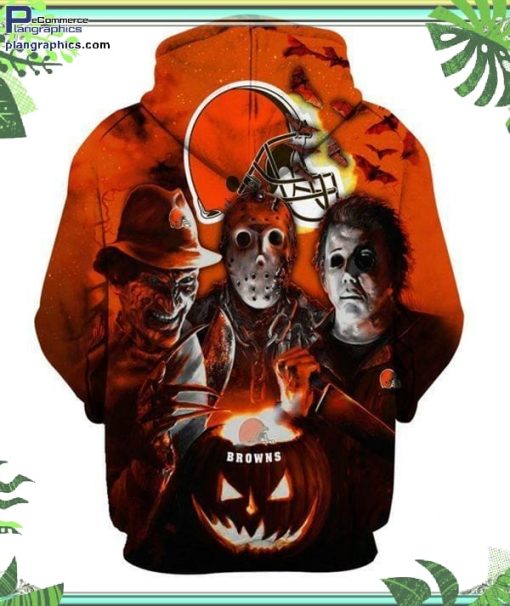 cleveland browns nfl horror halloween hoodie and zip hoodie 3lSCk