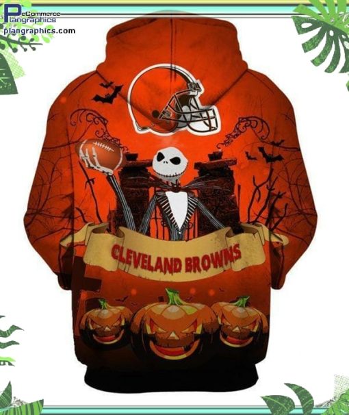 cleveland browns nfl jack skellington halloween hoodie and zip hoodie 3aNNn