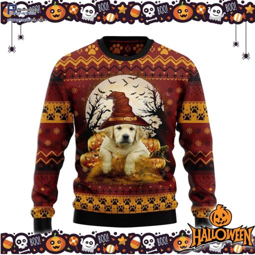 dog pumpkin halloween ugly sweater 37 Sxd8n