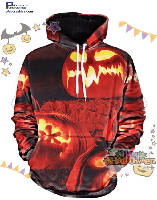 evil pumpkin halloween red hoodie TEhaZ