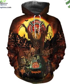 firefighter mummy grave halloween hoodie and zip hoodie KP4V2