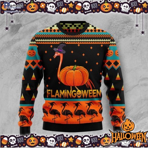 flamingoween pumpkin halloween ugly sweater 39 XwwIk