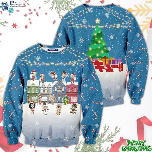 fly high christmas unisex all over print sweater 5IE9G