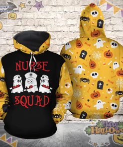 ghost nurse squad halloween black yellow hoodie liXbZ
