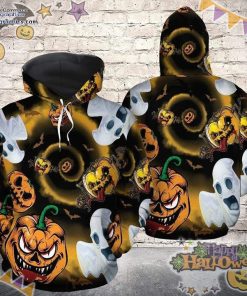 ghost scary evil pumpkin halloween pattern hoodie wy6WV