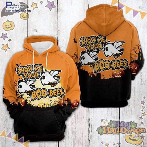 ghost show me your boo bees halloween orange black hoodie wXfj6