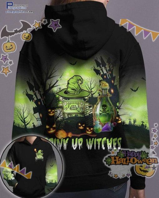 green jeep poison drink up withches halloween black hoodie NxxD2