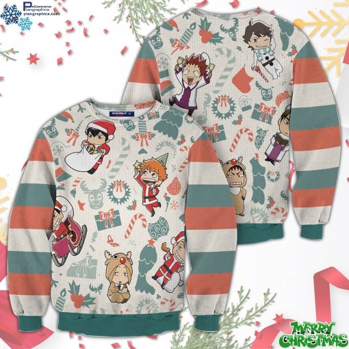 haikyuu christmas unisex all over print sweater c3gE3